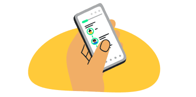 image of hand holding mobile phone