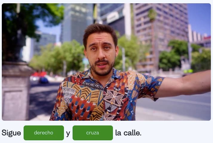 spanish directions busuu