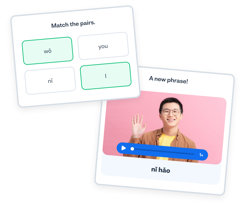 Learn to speak Chinese by practising with native speakers via Busuu's Conversations feature