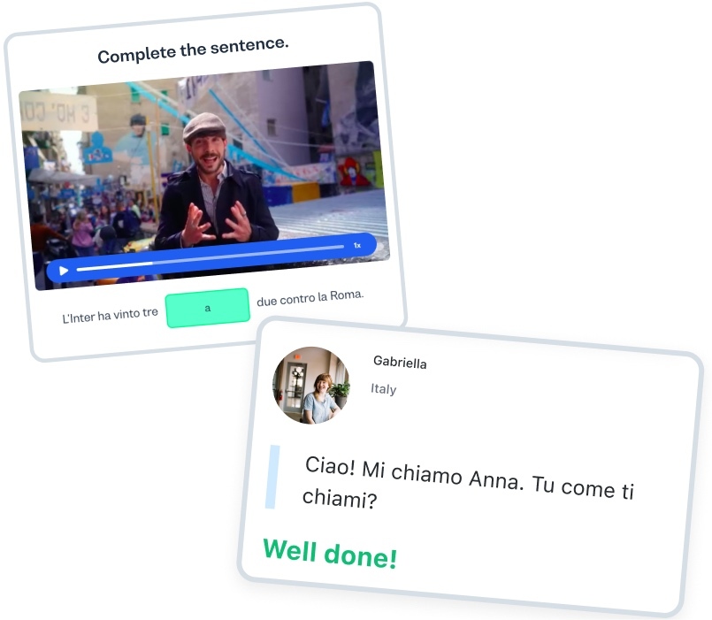 Progress faster in Italian by learning with Busuu's Study Plan app feature
