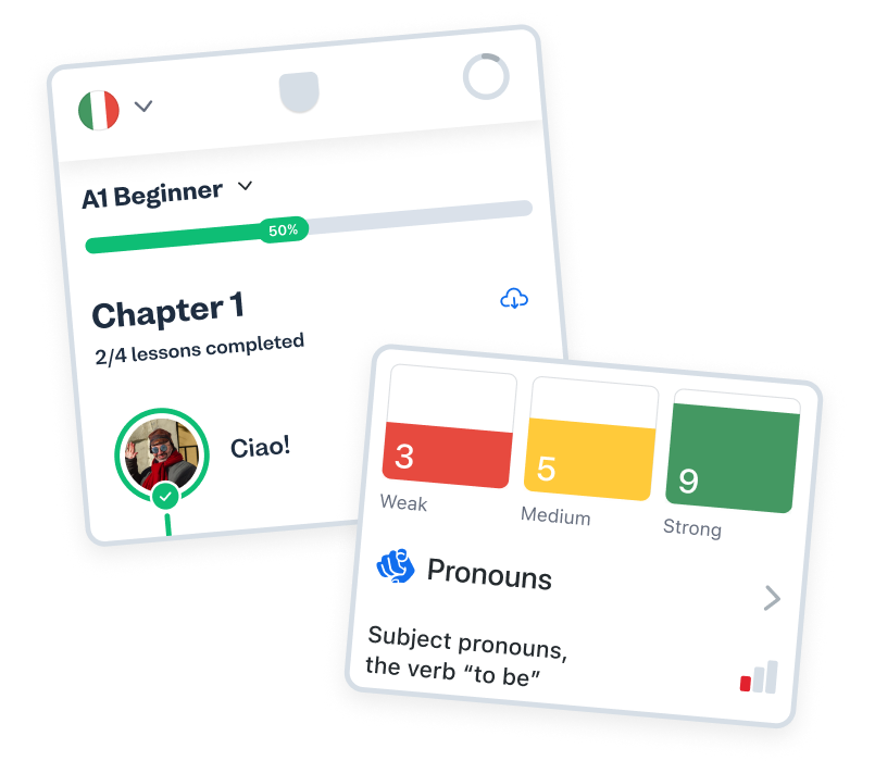 Learn Italian vocabulary and grammar with Busuu's app