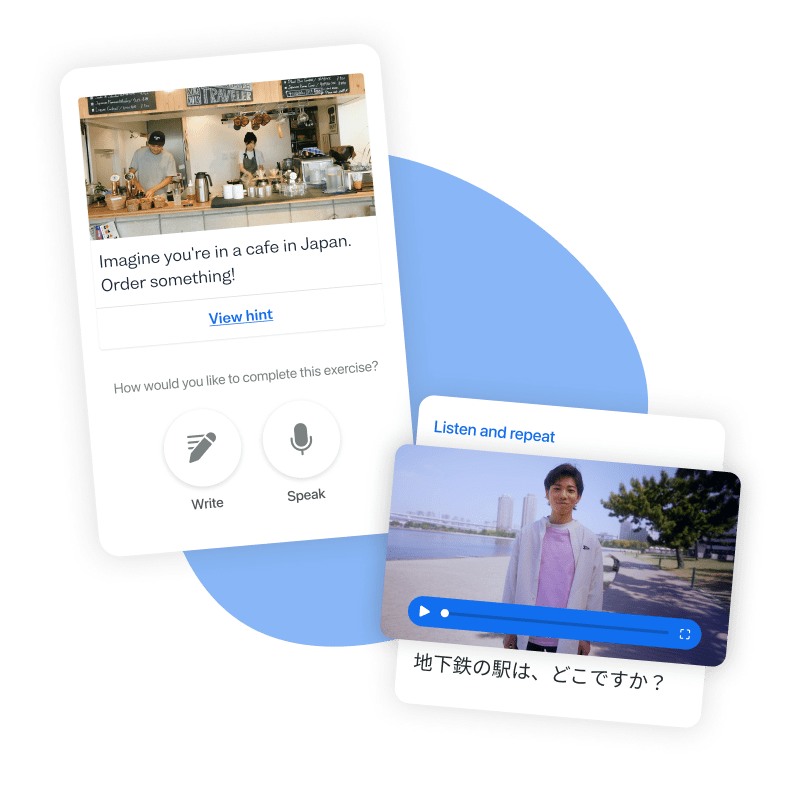 Practice with support from Japanese speakers