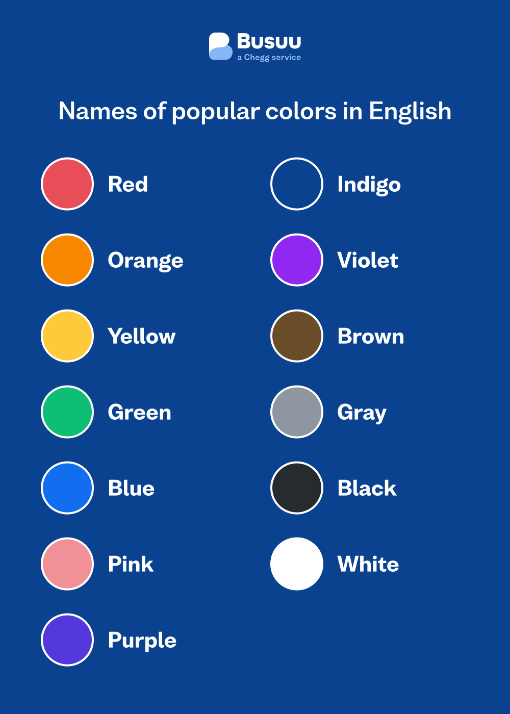 colors in english