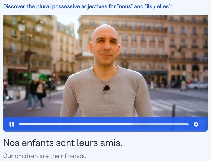 french possessive adjectives busuu