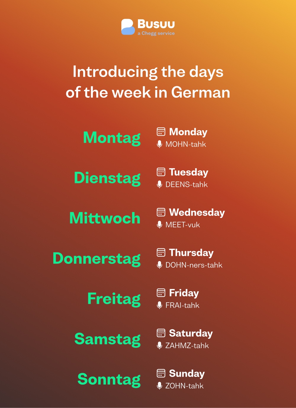 Week #Days in #Germany #Monday #Tuesday #Wednesday #Thursday #Friday # Saturday #Sunday Via www.degreefromgermany.com #Days #…