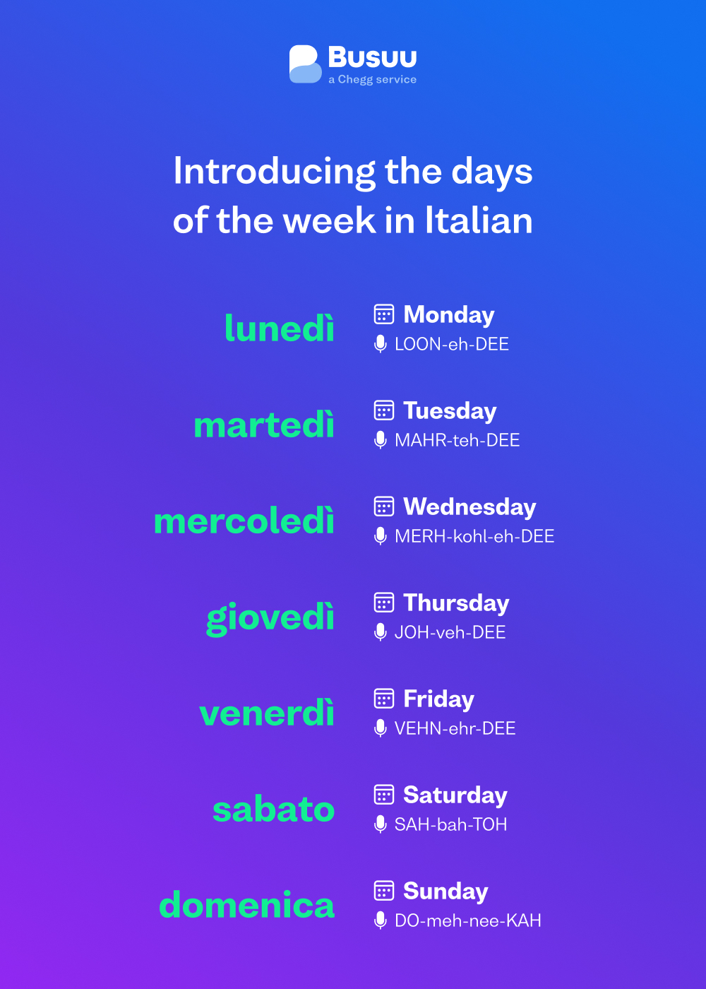 Cool Method for Memorising Spanish Days of the Week - Busuu